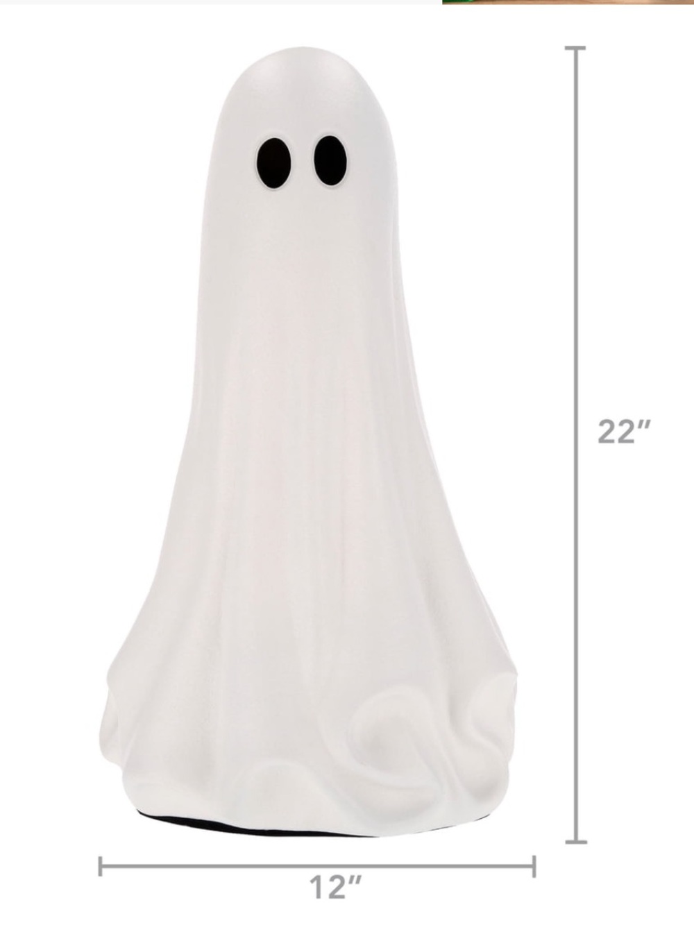 My Texas House Large Ghost Tabletop Decoration, Black and White, 22" - Picture 4 of 4